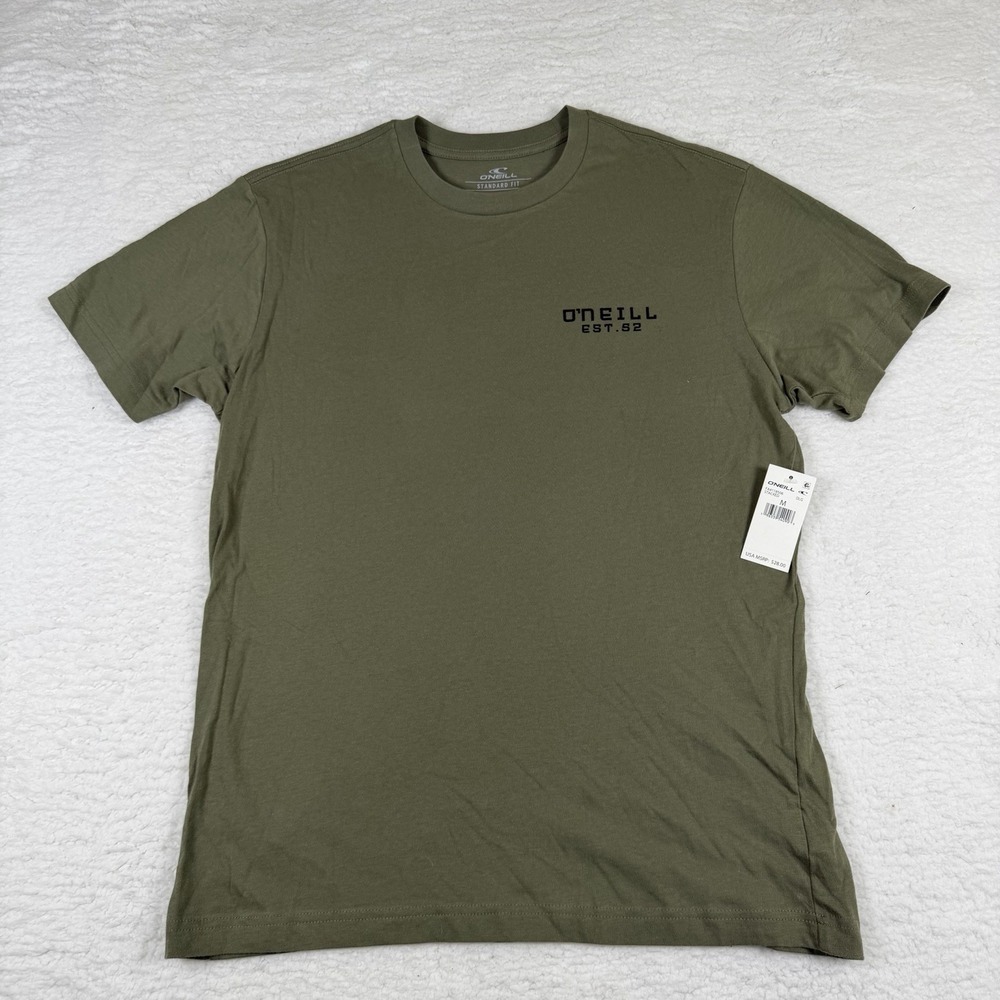 O'Neill Tee Shirt Mens Medium Green Logo Graphic Retro Surf
